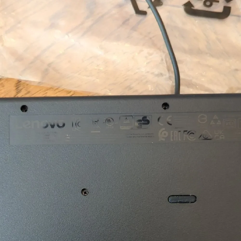 Lenovo Black USB Wired Keyboard and Mouse Set